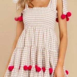 SunDress - Pippa Gingham Pom Pom Dress